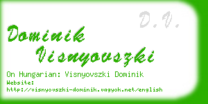 dominik visnyovszki business card